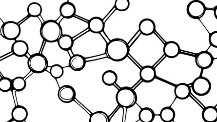 molecular structure network abstract circles vector image