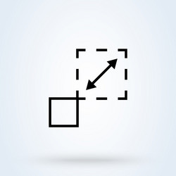 Scalability or scalable system line art icon vector