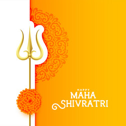 traditional maha shivratri festival yellow Vector Image