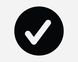 checkmark round icon tick approve confirm vote ok vector