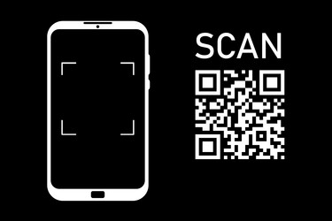 mobile phone scan qr code reader applecation vector image