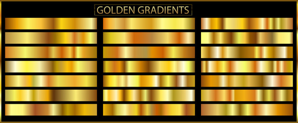 Gold gradient set background icon texture vector