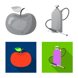 isolated object of and icon collection vector image