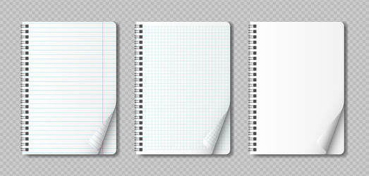 realistic blank pages notebook vector