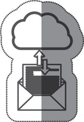 Cloud hosting data downloading and uploading vector