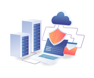 cloud server computer data security network vector
