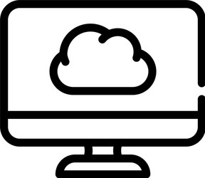 computer files cloud storage line icon vector