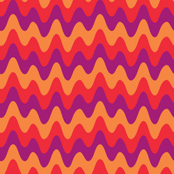 Retro Psychedelic Wave Pattern vector image