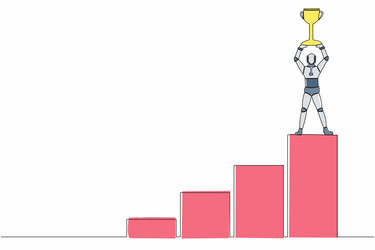 Robot Climbing Graph vector image