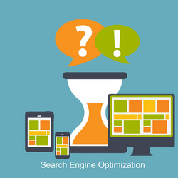 Seo - search engine optimization flat icon vector