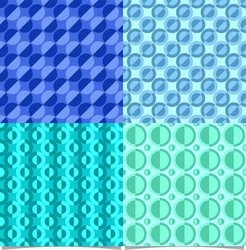 abstract repeating pattern set - circle design vector image