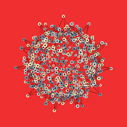 Connection structure wireframe vector
