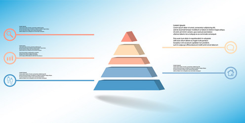 3d infographic template with embossed triangle vector