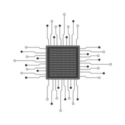 Circuit electric chip Royalty Free Vector Image