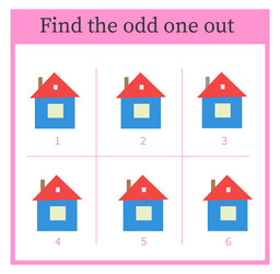 Find the odd one out visual logic puzzle vector
