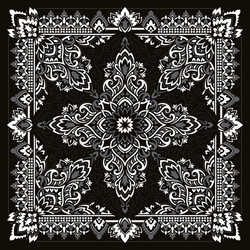 Paisley Bandana Print Vector Image