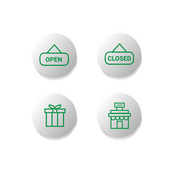 user interface e commerce icon button collection vector image