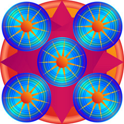 colored abstraction with the usage of gradients vector image