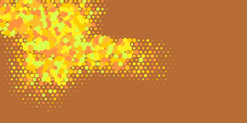 geometric multi size hexagon with color vector