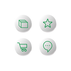 user interface technology icon button collection vector image