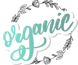 Collection green healthy organic natural eco vector