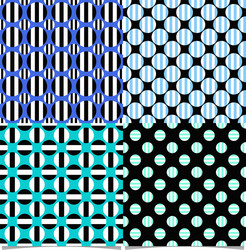 abstract repeating circle pattern background sets vector