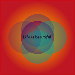 life is beautiful background vector