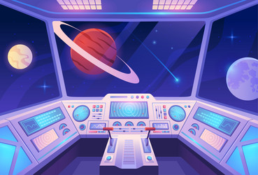 spaceship interior concept vector