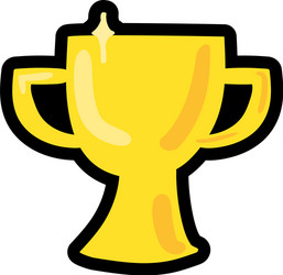 Trophy cup cartoon color vector