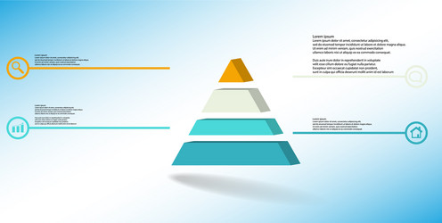 3d infographic template with embossed triangle vector