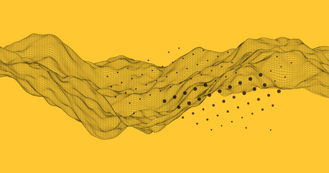 abstract wave is made in a frame style template vector image