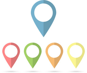 Map pin flat design style modern icon marker sign vector