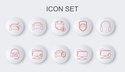 set line ftp folder upload headphone for support vector image