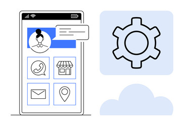 mobile app dashboard with user profile vector image