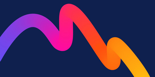 template with colorful gradient squiggles shapes vector image