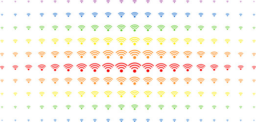 wi-fi source spectrum halftone array vector