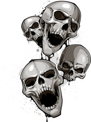 Macabre Skull Collection Vector Image