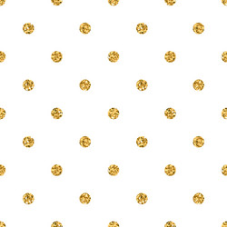 polka dot small gold 1 white vector