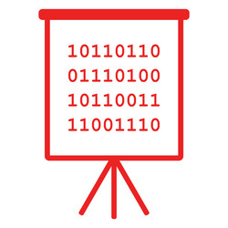 Binary code and flipchart vector