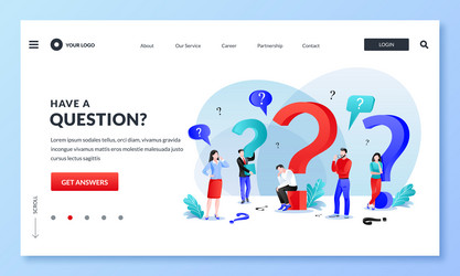FAQ Concepts - Questions & Answers vector image