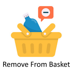 remove from basket flat icon design illust vector