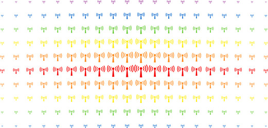 wi-fi station spectral halftone array vector image