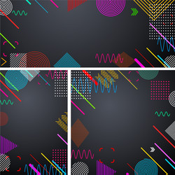 Grey backgrounds with abstract colorful pattern vector