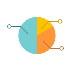 Pie Chart Icon - Data Visualization vector image