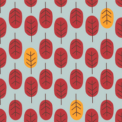 Seamless abstract autumn tree pattern forest vector