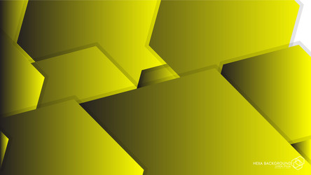 Abstract background hexagon yellow light vector