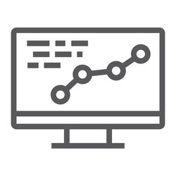 development line icon optimization and coding vector image