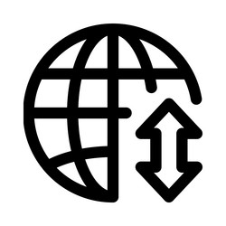 signals up and down on a global scale vector image