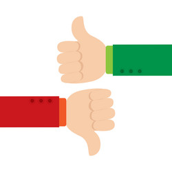 Thumbs up down Royalty Free Vector Image - VectorStock
