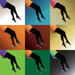 Woman legs vector